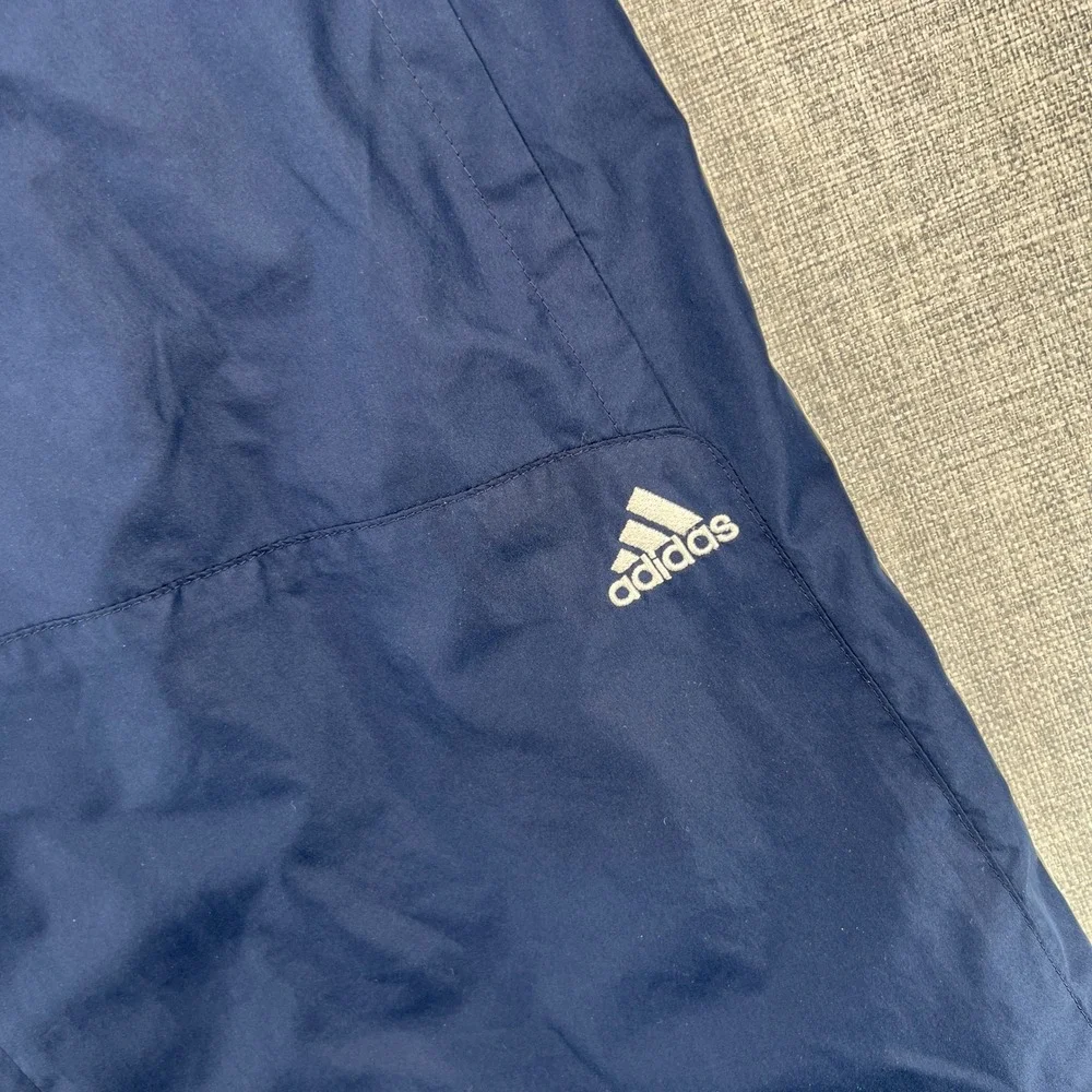 VTG Y2K Adidas ClimaProof Track Pants Men 2XL Navy 3 Stripe‎ Retro Trackies